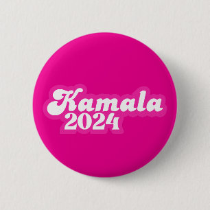 Kamala Harris girly Pink Logo 2024 Button