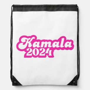 Kamala Harris girly Pink Logo 2024 Drawstring Bag