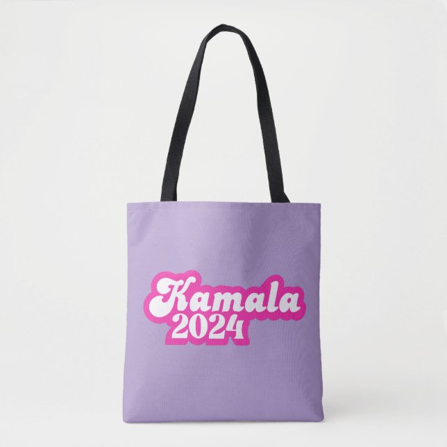 Kamala Harris girly Pink Logo 2024 Tote Bag (Front)