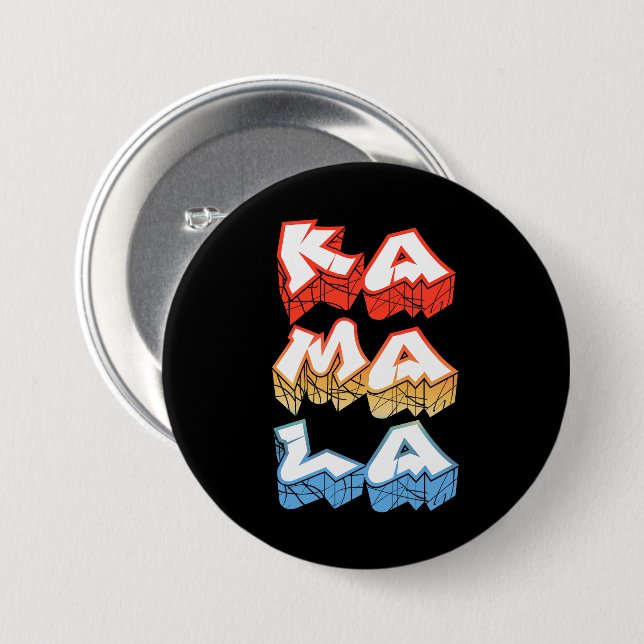 Kamala Harris Graffiti Button (Front & Back)