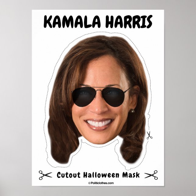 Kamala Harris Halloween Mask Poster (Front)