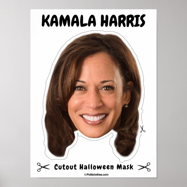 Kamala Harris Halloween Mask Poster (Front)