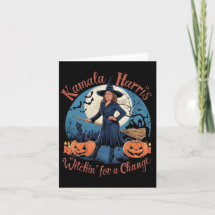 Kamala Harris Halloween Witch Quotes 2024 Election Card
