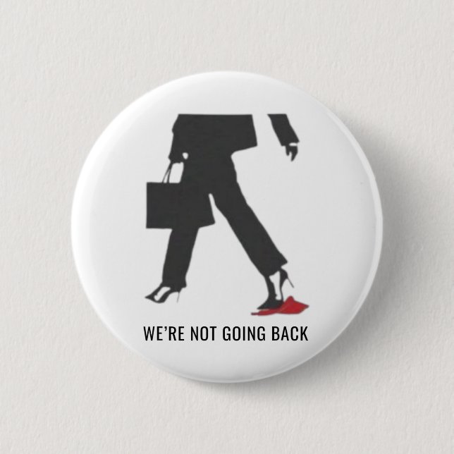 Kamala Harris Heels Stepping On Red Mega Hat Elect Button (Front)