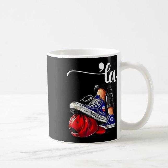 Kamala Harris High Heels Stepping On Red Mega Hat  Coffee Mug (Right)