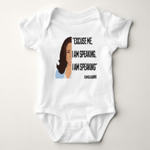 Kamala Harris I am Speaking Baby Bodysuit