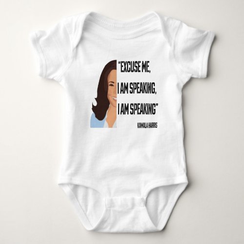 Kamala Harris I am Speaking Baby Bodysuit