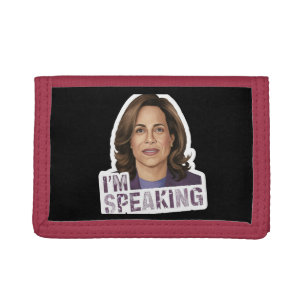 Kamala Harris I Am Speaking, Historic Debate Quote Trifold Wallet
