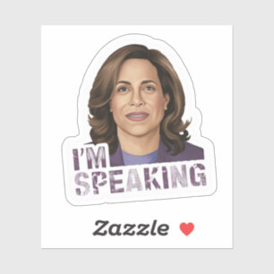 Kamala Harris I Am Speaking Hopeful Debate Quote Sticker