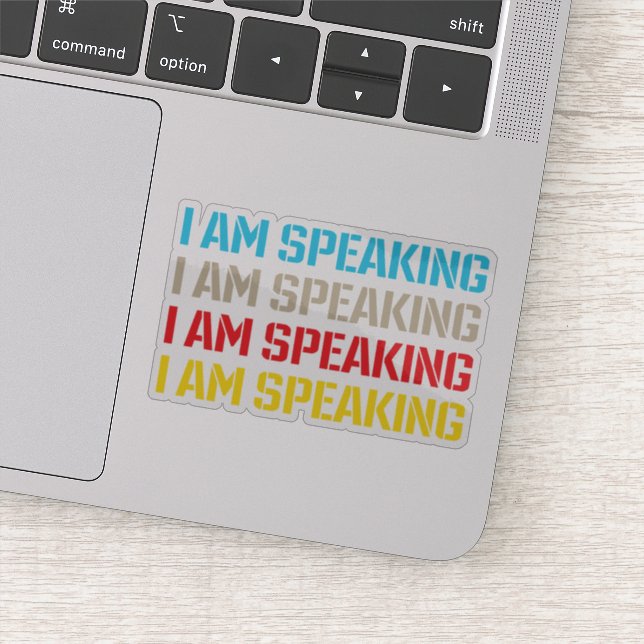 Kamala Harris I am Speaking Sticker (Detail)