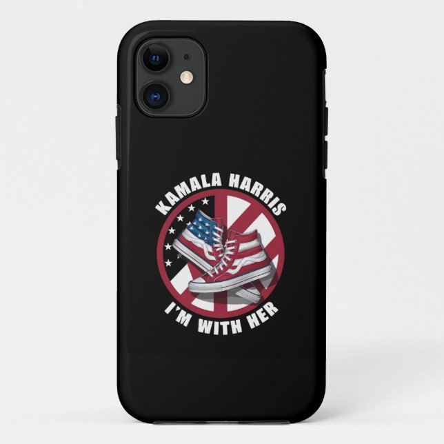 Kamala Harris I'm with Her Patriotic Converse  Case-Mate iPhone Case (Back)
