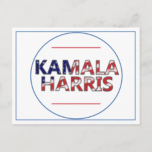 Kamala Harris In Flag Colors Postcard