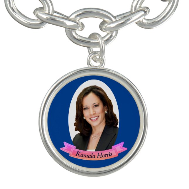 Kamala Harris in Pink and Blue Bracelet (Design)