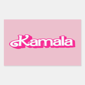 Kamala Harris in Pink Rectangular Sticker