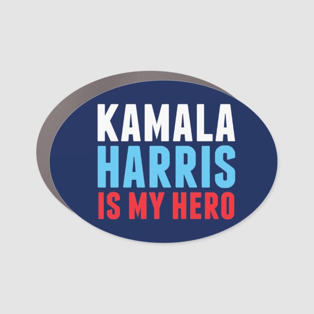 Kamala Harris is My Hero Blue Election Car Magnet (Front)