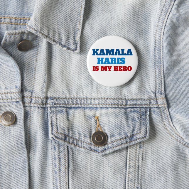 Kamala Harris is my Hero Political Party  Button (In Situ)