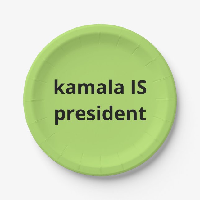 Kamala Harris is President 2024 Election Paper Plates (Front)