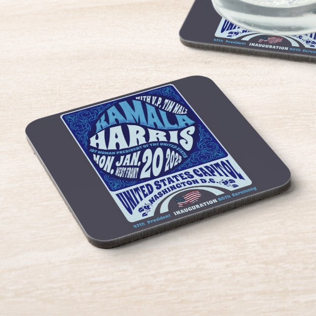 Kamala Harris Jan 20th Inauguration 2025 Beverage Coaster (Left Side)