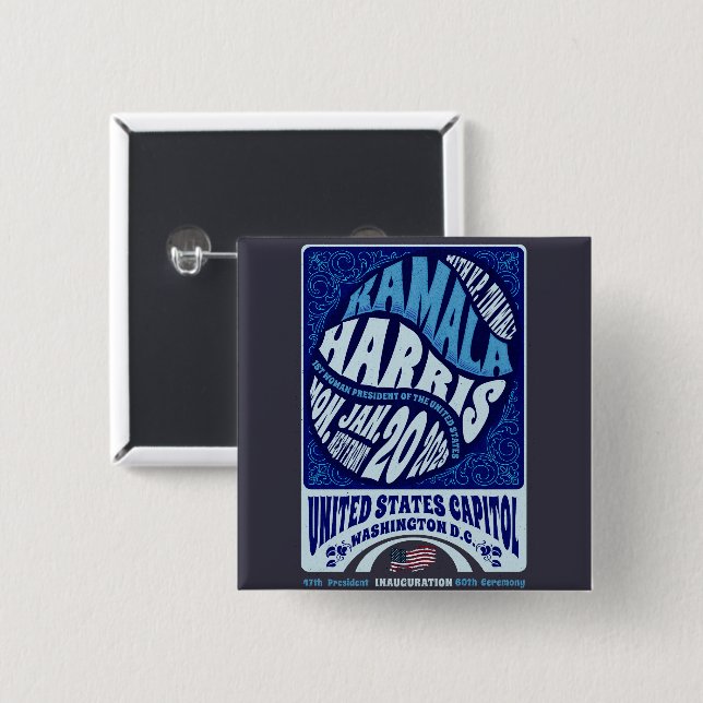 Kamala Harris Jan 20th Inauguration 2025 Button (Front & Back)