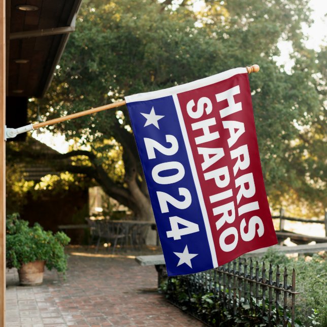 Kamala Harris Josh Shapiro Flag 2024  (In SItu)