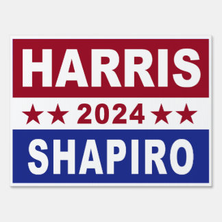 Kamala Harris Josh Shapiro YARD RALLY SIGN 2024