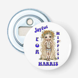 Kamala Harris Joyful Hippie Boho Cute Bottle Opener