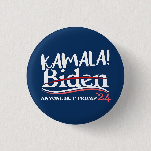 Kamala Harris, Kamala 2024 for women, anti-Trump Button (Front)