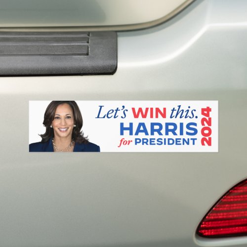 Kamala Harris Lets Win This Harris For President Bumper Sticker