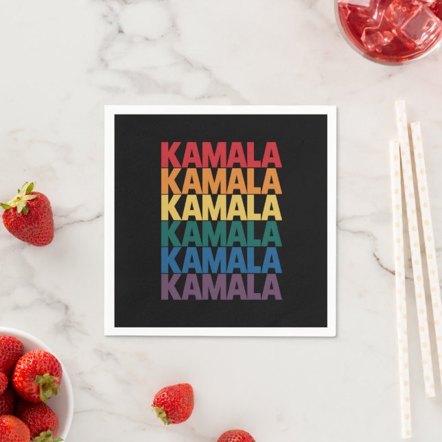 Kamala Harris LGBTQ Gay Pride Lesbian Fun Gift Napkins (Insitu)