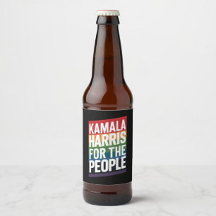 Kamala Harris LGBTQ Gay Pride Lesbian Funny Gift Beer Bottle Label