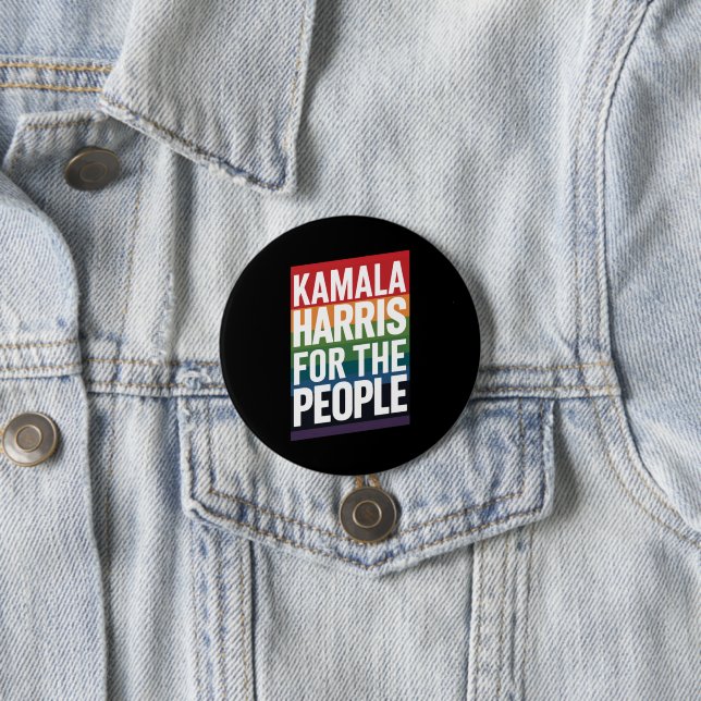 Kamala Harris LGBTQ Gay Pride Lesbian Funny Gift  Button (In Situ)