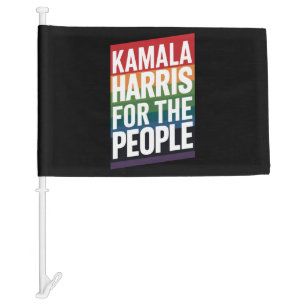 Kamala Harris LGBTQ Gay Pride Lesbian Funny Gift Car Flag