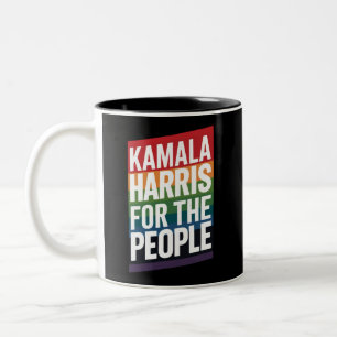 Kamala Harris LGBTQ Gay Pride Lesbian Funny Gift Two-Tone Coffee Mug