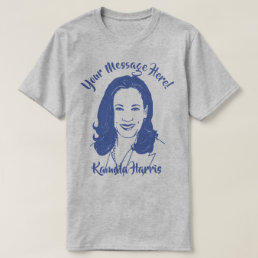 Kamala Harris Line Art Custom Text T-Shirt