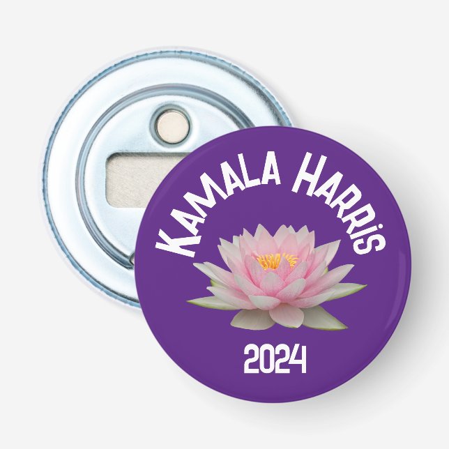 Kamala Harris Lotus 2024 Bottle Opener (Front)