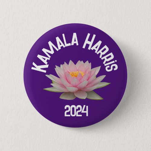 Kamala Harris Lotus 2024 Button