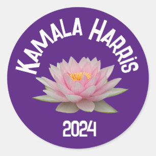 Kamala Harris Lotus 2024 Classic Round Sticker
