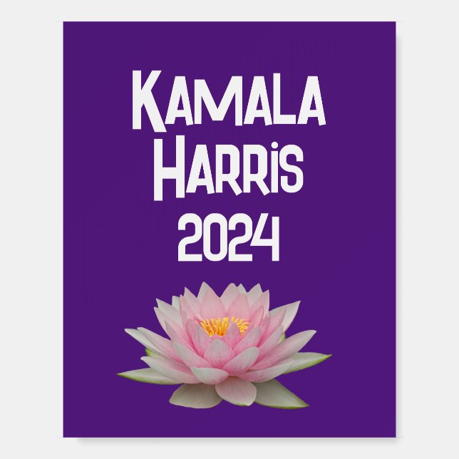 Kamala Harris Lotus 2024 Foam Board (Front)