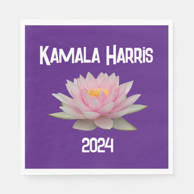 Kamala Harris Lotus 2024 Napkins (Front)