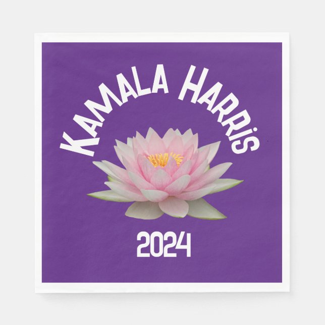 Kamala Harris Lotus 2024 Napkins (Front)