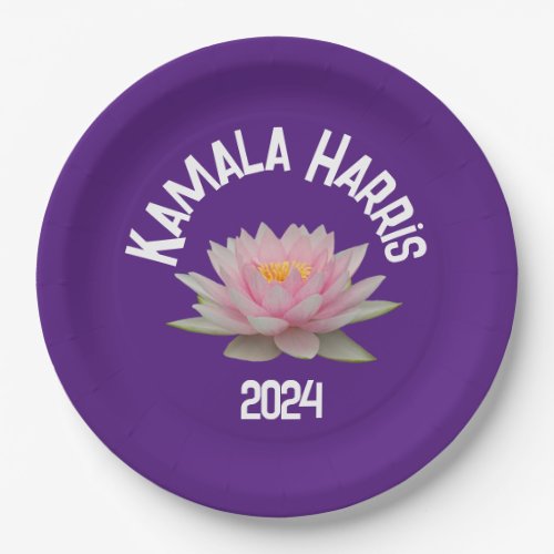 Kamala Harris Lotus 2024 Paper Plates