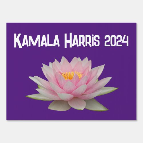 Kamala Harris Lotus 2024 Sign