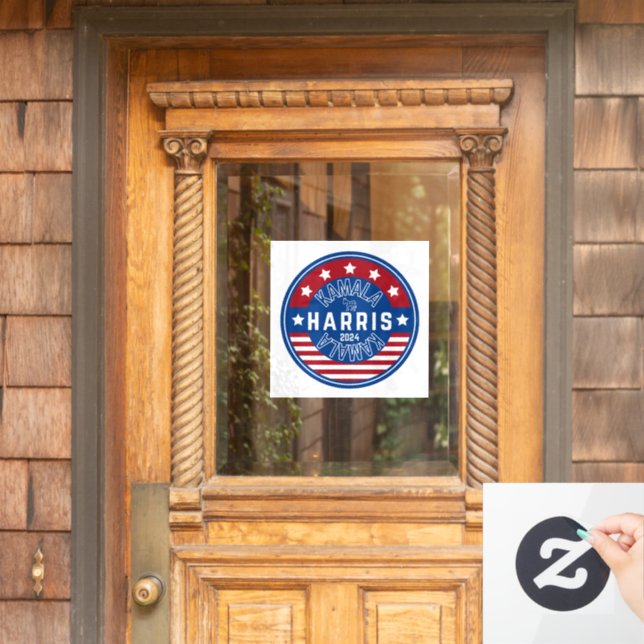 Kamala Harris Madam President 2024 Window Cling (Home Door)