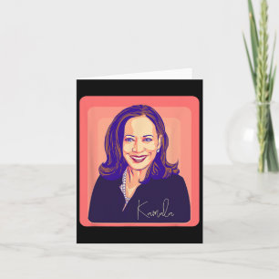 Kamala Harris Madam President Pop Art Portrait Card