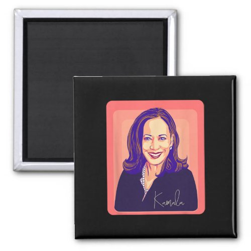 Kamala Harris Madam President Pop Art Portrait  Magnet