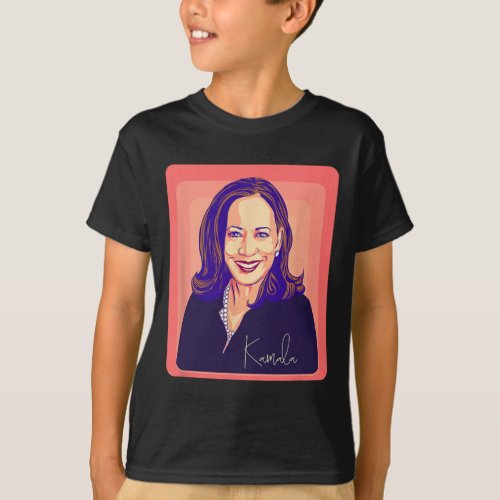 Kamala Harris Madam President Pop Art Portrait  T_Shirt