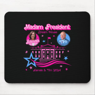 Kamala Harris Madam President White House Mouse Pad