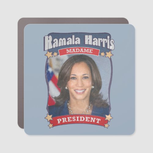 Kamala Harris Madame President Card Car Magnet