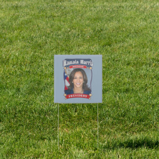 Kamala Harris Madame President Card Sign