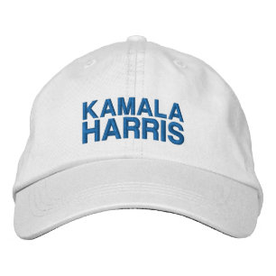 Kamala Harris modern blue typography custom Embroidered Baseball Cap